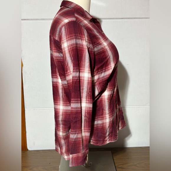 Jachs Girlfriend XXL flannel plaid shirt very soft long sleeves w/hand pockets - Picture 2 of 9